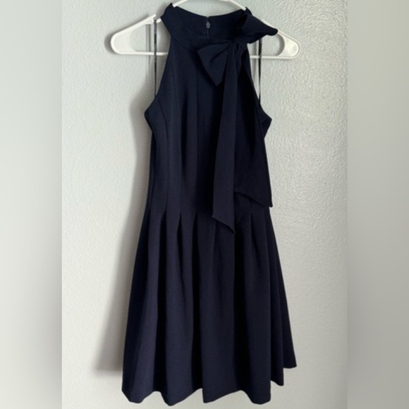 Vince Camuto Navy Blue Cocktail Dress with Bow Detail Size 2 - Picture 10 of 10